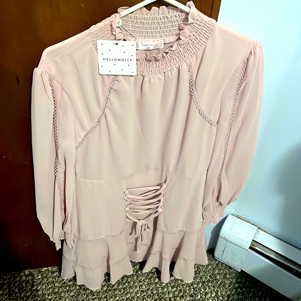 Blush pink elegant corset shift dress. Brand New with Tags
